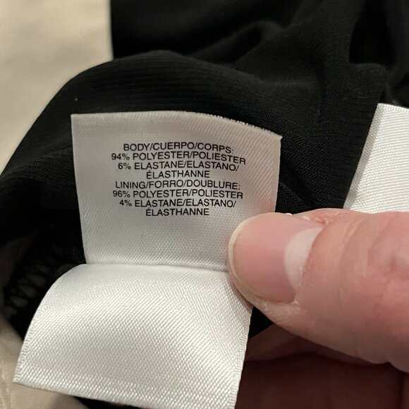 Anne Klein Color Block City Wrap Dress - Colorblock - Black Multi/Anne Black/Ann - Picture 5 of 5